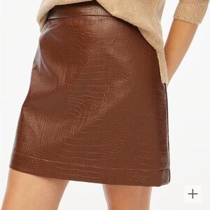 NWT Faux-leather crocodile mini skirt